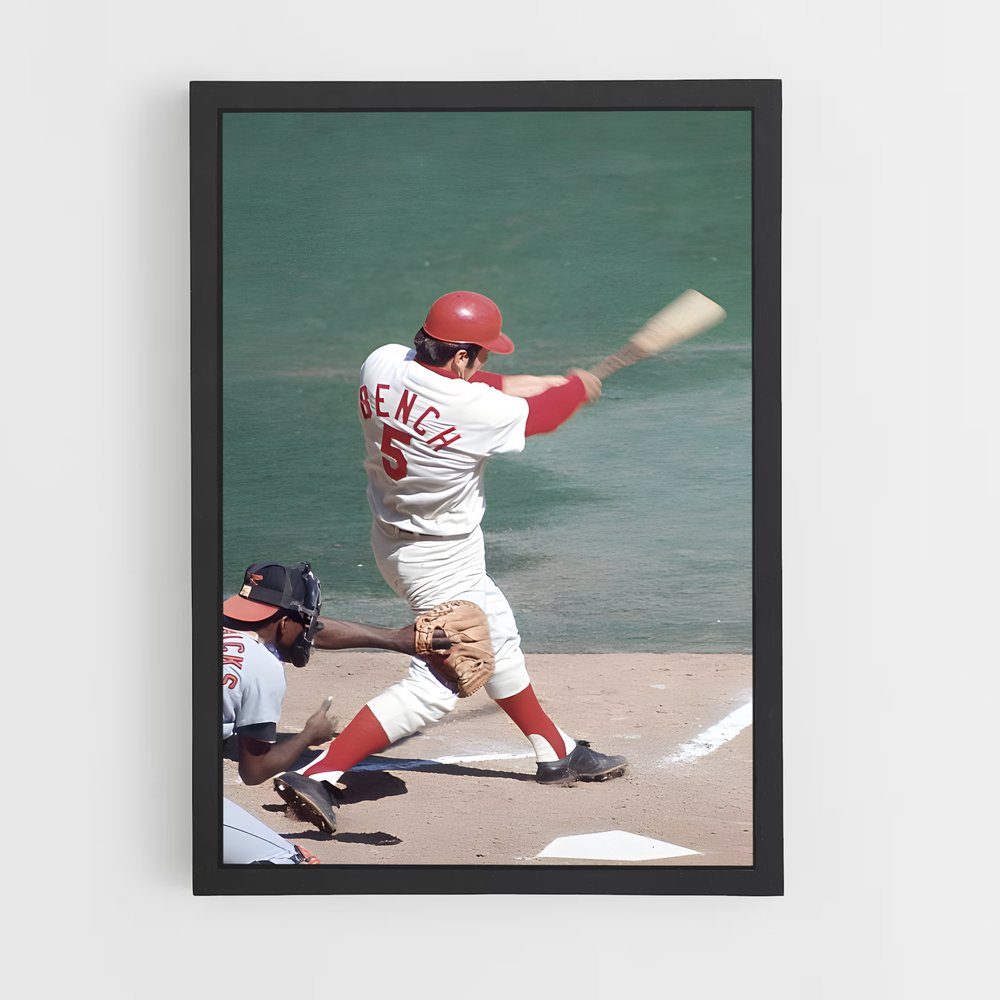 Poster Johnny de bench – affiche Baseball (vue 2)